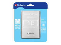 Verbatim Store 'n' Go Portable - Disque dur - 1 To - externe - USB 3.0 - argent 53071