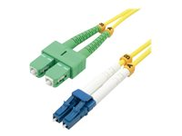 MCL - Câble réseau - mode unique LC (M) pour mode unique SC/APC (M) - 3 m - fibre optique - 9 / 125 micromètres - OS2 - sans halogène FJOS2/SCA-LC-3M