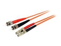 StarTech.com 2m Fiber Optic Cable - Multimode Duplex 62.5/125 - LSZH - LC/ST - OM1 - LC to ST Fiber Patch Cable (FIBLCST2) - Câble réseau - LC multi-mode (M) pour ST multi-mode (M) - 2 m - fibre optique - duplex - 62,5 / 125 microns FIBLCST2
