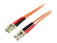 StarTech.com 2m Fiber Optic Cable - Multimode Duplex 62.5/125 - LSZH - LC/LC - OM1 - LC to LC Fiber Patch Cable (FIBLCLC2) - Cordon de raccordement - LC multi-mode (M) pour LC multi-mode (M) - 2 m - fibre optique - duplex - 62,5 / 125 microns - orange FIBLCLC2