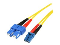 StarTech.com 4m Fiber Optic Cable - Single-Mode Duplex 9/125 - LSZH - LC/SC - OS1 - LC to SC Fiber Patch Cable (SMFIBLCSC4) - Cordon de raccordement - mode unique SC (M) pour mode unique LC (M) - 4 m - fibre optique - duplex - 9 / 125 micromètres - OS1 - moulé - jaune SMFIBLCSC4