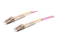Uniformatic - Câble réseau - LC/UPC multimode (M) pour LC/UPC multimode (M) - 7 m - fibre optique - 50 / 125 microns - OM4 - sans halogène - rose fuchsia 21375