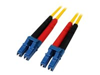 StarTech.com 10m Fiber Optic Cable - Single-Mode Duplex 9/125 - LSZH - LC/LC - OS1 - LC to LC Fiber Patch Cable (SMFIBLCLC10) - Cordon de raccordement - mode unique LC (M) pour mode unique LC (M) - 10 m - fibre optique - duplex - 9 / 125 micromètres - OS1 - moulé - jaune - pour P/N: SFP100BBXDST, SFP100BBXUST, SFP10GBBXDST, SFP10GBBXUST, SFP10GBLRST, SFP10GBZRST SMFIBLCLC10