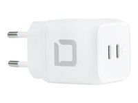 DICOTA Comfort - Adaptateur secteur - 45 Watt - 2.5 A - 2 connecteurs de sortie (24 pin USB-C) - blanc D31984