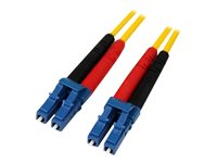 StarTech.com 4m Fiber Optic Cable - Single-Mode Duplex 9/125 - LSZH - LC/LC - OS1 - LC to LC Fiber Patch Cable (SMFIBLCLC4) - Cordon de raccordement - mode unique LC (M) pour mode unique LC (M) - 4 m - fibre optique - duplex - 9 / 125 micromètres - OS1 - moulé - jaune - pour P/N: SFP100BBXDST, SFP100BBXUST, SFP10GBBXDST, SFP10GBBXUST, SFP10GBLRST, SFP10GBZRST SMFIBLCLC4