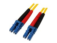 StarTech.com 7m Fiber Optic Cable - Single-Mode Duplex 9/125 - LSZH - LC/LC - OS1 - LC to LC Fiber Patch Cable (SMFIBLCLC7) - Cordon de raccordement - mode unique LC (M) pour mode unique LC (M) - 7 m - fibre optique - duplex - 9 / 125 micromètres - OS1 -  SMFIBLCLC7