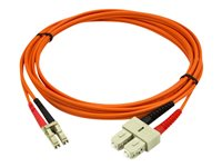 StarTech.com 2m Fiber Optic Cable - Multimode Duplex 50/125 - LSZH - LC/SC - OM2 - LC to SC Fiber Patch Cable - Câble réseau - LC multi-mode (M) pour SC multi-mode (M) - 2 m - fibre optique - duplex - 50 / 125 microns 50FIBLCSC2