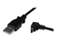 StarTech.com Câble Mini USB 2 m - A vers Mini B coudé 90° vers le bas - Câble USB Mini B Angle Coude vers le bas - Noir 2m - Câble USB - USB (M) pour mini USB type B (M) - USB 2.0 - 2 m - connecteur à 90°, moulé - noir USBAMB2MD