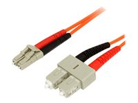 StarTech.com 1m Fiber Optic Cable - Multimode Duplex 62.5/125 - LSZH - LC/SC - OM1 - LC to SC Fiber Patch Cable (FIBLCSC1) - Câble réseau - LC multi-mode (M) pour SC multi-mode (M) - 1 m - fibre optique - duplex - 62,5 / 125 microns FIBLCSC1