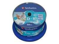 Verbatim DataLifePlus - 50 x CD-R - 700 Mo 52x - surface imprimable large - spindle 43438