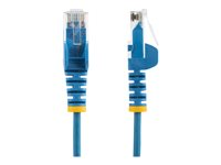 StarTech.com Cable reseau Ethernet RJ45 Cat6 de 2 m - Cordon de brassage mince Cat 6 UTP sans crochet - Fil Gigabit bleu (N6PAT200CMBLS) - Cordon de raccordement - RJ-45 (M) pour RJ-45 (M) - 2 m - CAT 6 - sans crochet - bleu N6PAT200CMBLS