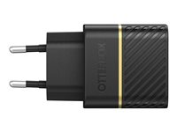 OtterBox Wall Charger - Adaptateur secteur - 20 Watt (24 pin USB-C) - noir - Europe (sauf Royaume-Uni, Irlande, Malte et Chypre) 78-80348