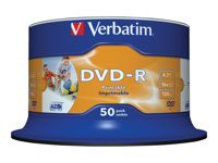 Verbatim - 50 x DVD-R - 4.7 Go 16x - surface imprimable photo large - spindle 43533