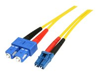 StarTech.com 7m Fiber Optic Cable - Single-Mode Duplex 9/125 - LSZH - LC/SC - OS1 - LC to SC Fiber Patch Cable (SMFIBLCSC7) - Cordon de raccordement - mode unique SC (M) pour mode unique LC (M) - 7 m - fibre optique - duplex - 9 / 125 micromètres - OS1 - moulé - jaune SMFIBLCSC7