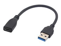 DLH - Câble USB - USB type A (M) pour 24 pin USB-C (F) - 3 A - 20 cm DY-TU4625