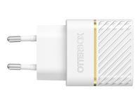 OtterBox Wall Charger - Adaptateur secteur - 20 Watt (24 pin USB-C) - blanc - Europe (sauf Royaume-Uni, Irlande, Malte et Chypre) 78-80349