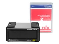 Overland-Tandberg RDX QuikStor - Lecteur de disque - cartouche RDX - SuperSpeed USB 3.0 - externe - noir - avec cartouche 2 TB 8865-RDX