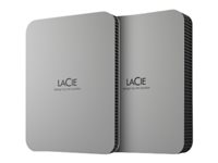 LaCie Mobile Drive STLP1000400 - Disque dur - 1 To - externe (portable) - USB 3.2 Gen 1 (USB-C connecteur) - lune argentée STLP1000400