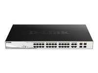 D-Link Web Smart DGS-1210-28P - Commutateur - C3 - Géré - 24 x 10/100/1000 (PoE) + 4 x Gigabit SFP - de bureau, Montable sur rack - PoE (193 W) DGS-1210-28P/E