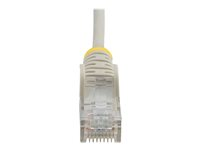 StarTech.com Cable reseau Ethernet RJ45 Cat6 de 3 m - Cordon de brassage mince Cat 6 UTP sans crochet - Fil Gigabit gris (N6PAT300CMGRS) - Cordon de raccordement - RJ-45 (M) pour RJ-45 (M) - 3 m - CAT 6 - sans crochet - gris N6PAT300CMGRS
