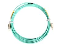 StarTech.com 10m (30ft) LC/UPC to LC/UPC OM3 Multimode Fiber Optic Cable, Full Duplex 50/125Âµm Zipcord Fiber Cable, 100G Networks, LOMMF/VCSEL, <0.3dB Low Insertion Loss - LSZH Fiber Patch Cord - Cordon de raccordement - LC multi-mode (M) pour LC multi-mode (M) - 10 m - fibre optique - duplex - 50 / 125 microns - turquoise - pour P/N: MASFP10GBSR, SFP10GBLRMST, SFP10GBSRST, SFP10GSRSST, SFP10GSRXST, SV565FXHD4KU A50FBLCLC10