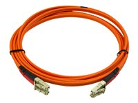 StarTech.com 2m Fiber Optic Cable - Multimode Duplex 50/125 - LSZH - LC/LC - OM2 - LC to LC Fiber Patch Cable (50FIBLCLC2) - Câble réseau - LC multi-mode (M) pour LC multi-mode (M) - 2 m - fibre optique - duplex - 50 / 125 microns - pour P/N: GLCLHSMDSTTA, GLCSXMMDST, GLCSXMMDSTT, JD118BST, MASFP1GBSXST, SFP100BFXST 50FIBLCLC2