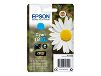 Epson 18XL - 6.6 ml - XL - cyan - original - emballage coque avec alarme radioélectrique - cartouche d'encre - pour Expression Home XP-212, 215, 225, 312, 315, 322, 325, 412, 415, 422, 425 C13T18124022