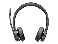 Poly Voyager 4320-M - Micro-casque - sur-oreille - Bluetooth - sans fil, filaire - USB-A via adaptateur Bluetooth - noir - certifié Zoom, Certifié pour Microsoft Teams 77Y98AA