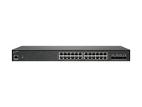 SonicWall Switch SWS14-24 - Commutateur - Géré - 24 x 10/100/1000 + 4 x 10 Gigabit SFP+ - Montable sur rack 02-SSC-2467