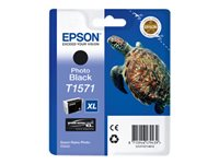 Epson T1571 - 25.9 ml - photo noire - original - blister - cartouche d'encre - pour Stylus Photo R3000 C13T15714010