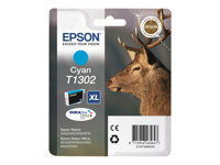 Epson T1302 - 10.1 ml - cyan - original - emballage coque avec alarme radioélectrique/ acoustique - cartouche d'encre (alternative pour : Epson T1302) - pour Stylus Office BX630, BX635, BX935; WorkForce WF-3010, 3520, 3530, 3540, 7015, 7515, 7525 C13T13024012